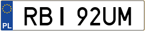 Trailer License Plate